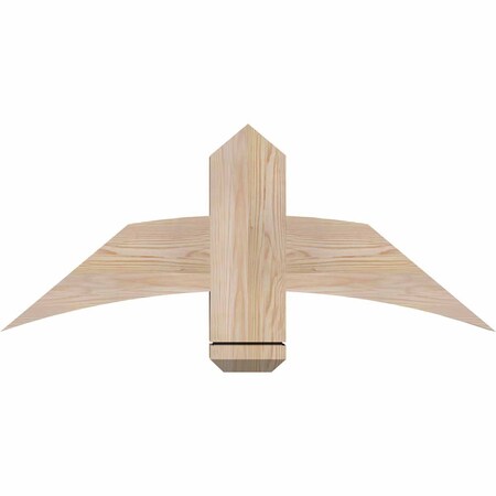 Ekena Millwork Bellingham Smooth Timber Gable Bracket, Douglas Fir, 36"W x 15"H x 3 1/2"D x 5 1/2"F, 10/12 Pitch GBW036X15X0406BEL00SDF